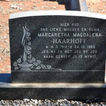 HAARHOFF Margaretha Magdalena 1912-1986