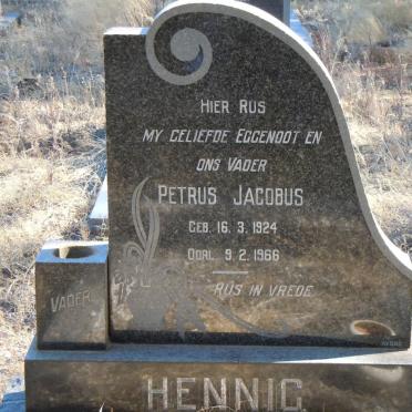 HENNIG Petrus Jacobus 1924-1966
