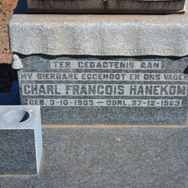 HANEKOM Charl Francois 1903-1963