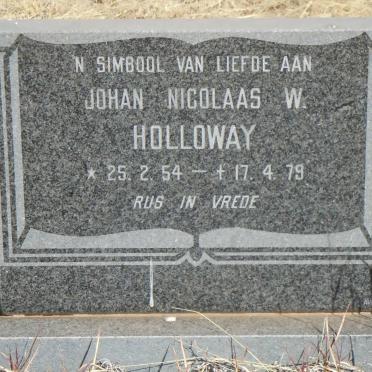 HOLLOWAY Johan Nicolaas W. 1954-1979