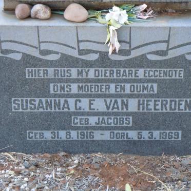 HEERDEN Susanna C.E., van nee JACOBS 1916-1969