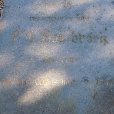 HAASBROEK P.G. nee ELS 1882-1965