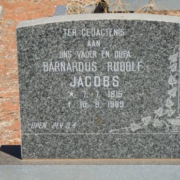 JACOBS Barnardus Rudolf 1915-1989