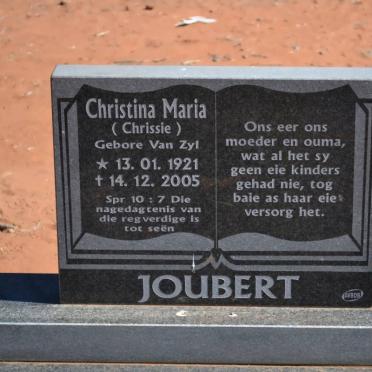 JOUBERT Christina Maria nee VAN ZYL 1921-2005