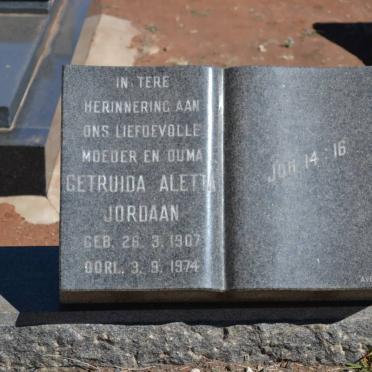 JORDAAN Getruida Aletta 1907-1974
