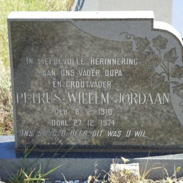 JORDAAN Petrus Willem 1910-1974
