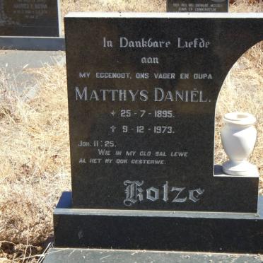 KOTZE Matthys Daniel 1895-1973