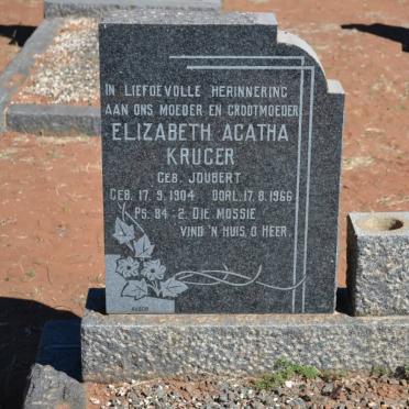 KRUGER Elizabeth Agatha nee JOUBERT 1904-1966