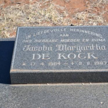 KOCK Jacoba Margaritha, de 1904-1987