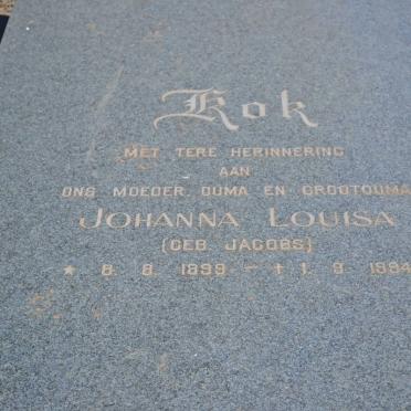 KOK Johanna Louisa nee JACOBS 1899-1994