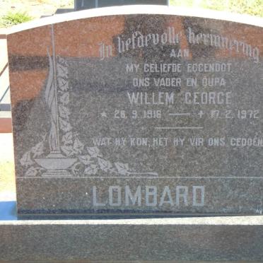 LOMBARD Willem George 1916-1972