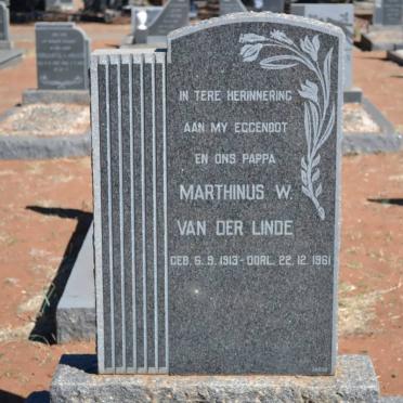 LINDE Marthinus W., van der 1913-1961