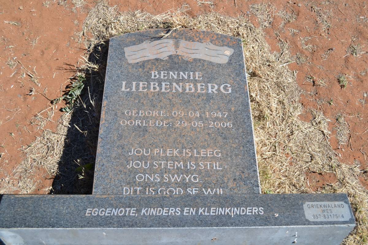 LIEBENBERG Bennie 1947-2006