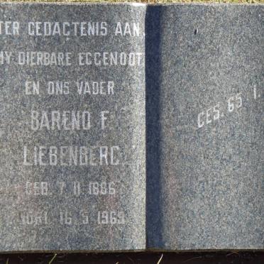 LIEBENBERG Barend F. 1886-1969