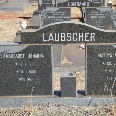 LAUBSCHER Mathys Michiel 1890-1981 &amp; Margaret Johanna 1900-1993