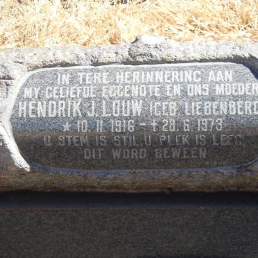 LOUW Hendrik J. nee LIEBENBERG 1916-1973