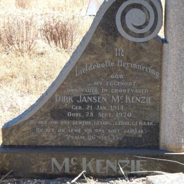 McKENZIE Dirk Jansen 1914-1970