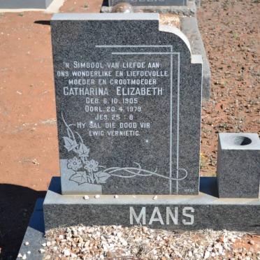 MANS Catharina Elizabeth 1905-1979