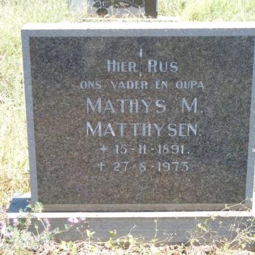 MATTHYSEN Mathys M. 1891-1973