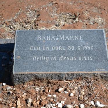 MAHNE Baba 1956-1956