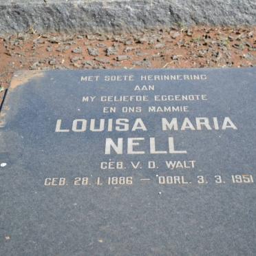 NELL Louisa Maria nee v.d. WALT 1886-1951
