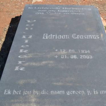 NIEKERK Adriaan Erasmus, van 1934-2003
