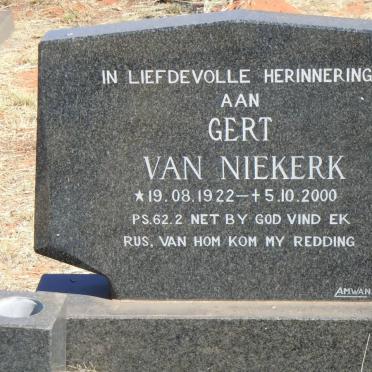 NIEKERK Gert, van 1922-2000