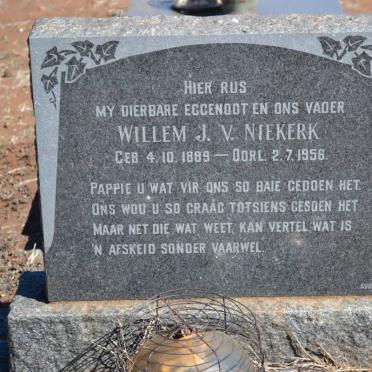 NIEKERK Willem J., v. 1889-1956