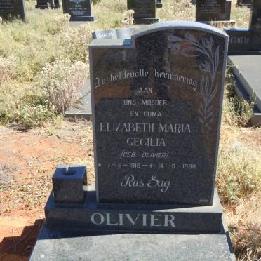 OLIVIER Elizabeth Maria Cecilia nee OLIVIER 1918-1988