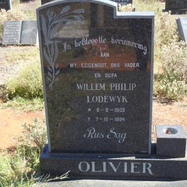 OLIVIER Willem Philip Lodewyk 1905-1984