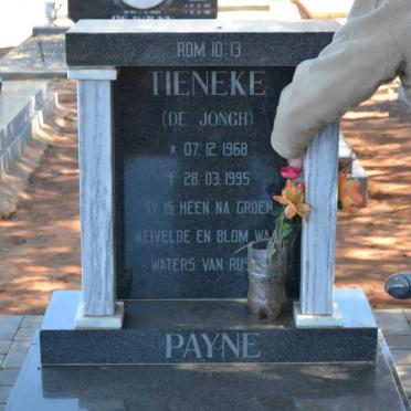 PAYNE Tieneke nee DE JONGH 1968-1995