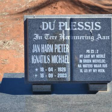 PLESSIS Jan Harm Pieter Ignatius Michael, du 1926-2003