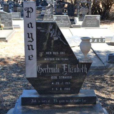 PAYNE Gertruida Elizabeth nee STRAUSS 1914-1986