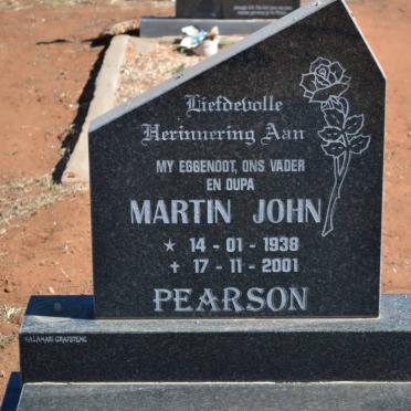 PEARSON Martin John 1938-2001