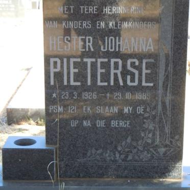 PIETERSE Hester Johanna 1926-1989