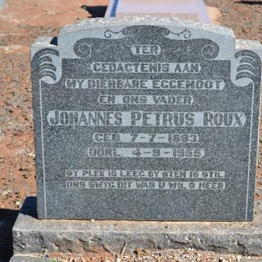 ROUX Johannes Petrus 1893-1955