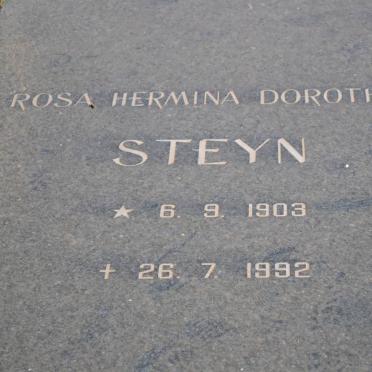 STEYN Rosa Hermina Dorothea 1903-1992