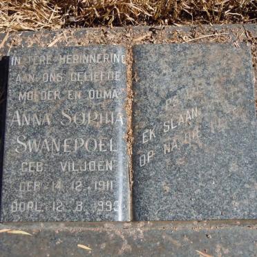 SWANEPOEL Anna Sophia nee VILJOEN 1911-1993