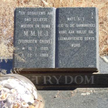 STRYDOM M.M.H.J. voorheen GROVÉ 1909-1988
