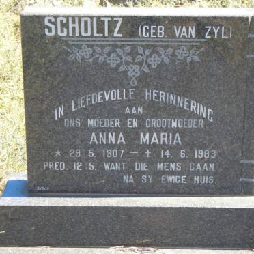 SCHOLTZ Anna Maria nee VAN ZYL 1907-1983