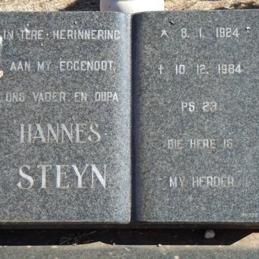 STEYN Hannes 1924-1984