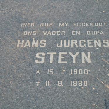 STEYN Hans Jurgens 1900-1980