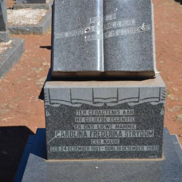STRYDOM Carolina Frederika nee NAUDE 1907-1960