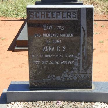 SCHEEPERS Anna C.S. 1892-1981