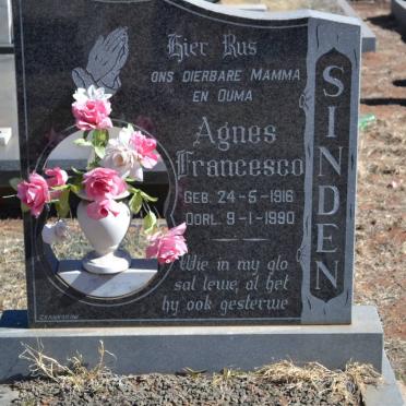 SINDEN Agnes Francesco 1916-1990