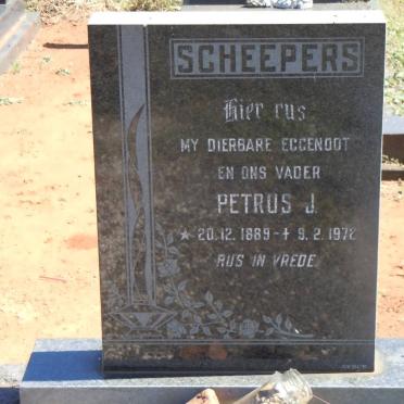 SCHEEPERS Petrus J. 1889-1972