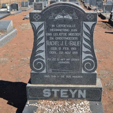 STEYN Rachel J.E. 1901-1991