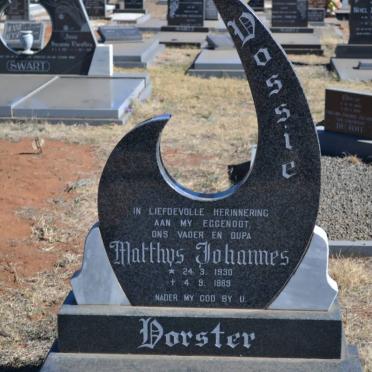 VORSTER Matthys Johannes 1930-1989