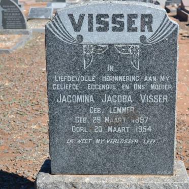 VISSER Jacomina Jacoba nee LEMMER 1897-1954