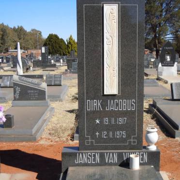 VUUREN Dirk Jacobus, Jansen van 1917-1975